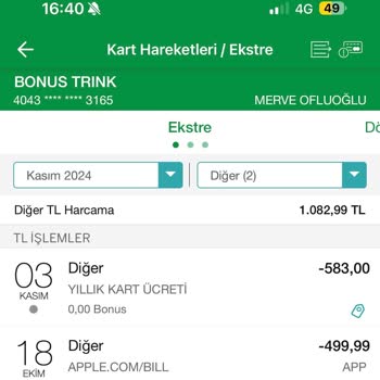 Yıllık Kart Ücreti Kesintisi Ve İade Talebi