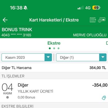 Yıllık Kart Ücreti Kesintisi Ve İade Talebi