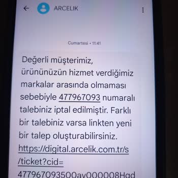 Arçelik Çamaşır Makinesi Sorunu Ve Yetersiz Teknik Servis