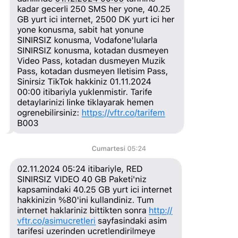 Vodafone Paketinde Gizemli Veri Tüketimi