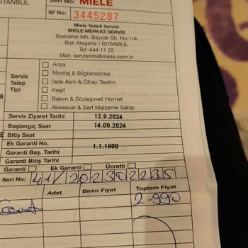 Miele Montaj Sorunları Ve Eksik Hizmet Deneyimi