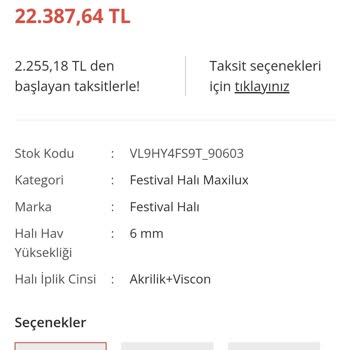 Festival Halı Viskon Akrilik'te Çıkmayan Lekeler