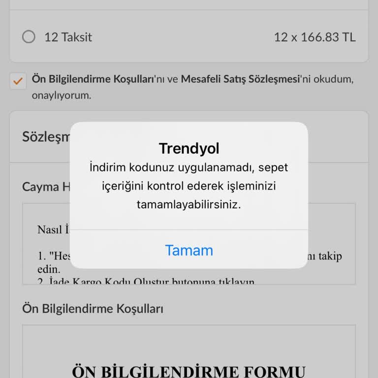 Trendyol'da İndirim Kodu Sorunu Ve Çözüm Bulunamaması