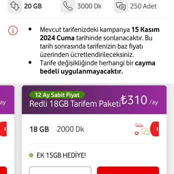 Vodafone'un Yeni Tarifesi: %100 Zam Ve Daha Az İçerik