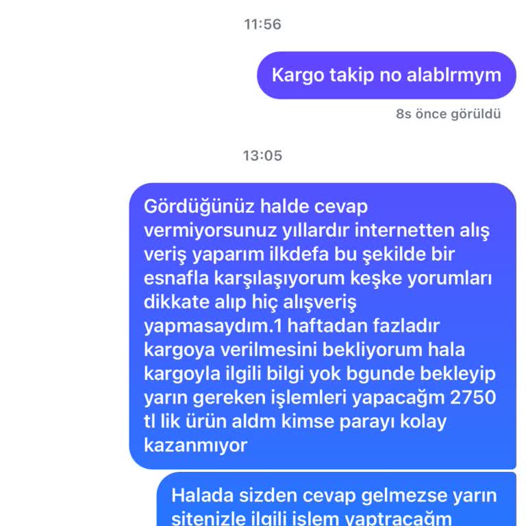 İletişim Eksikliği Ve Teslimat Sorunu