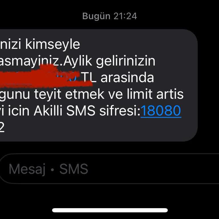 Yapı Kredi Bankası Yanıltıcı Akıllı Şifre İle Limit Artışı