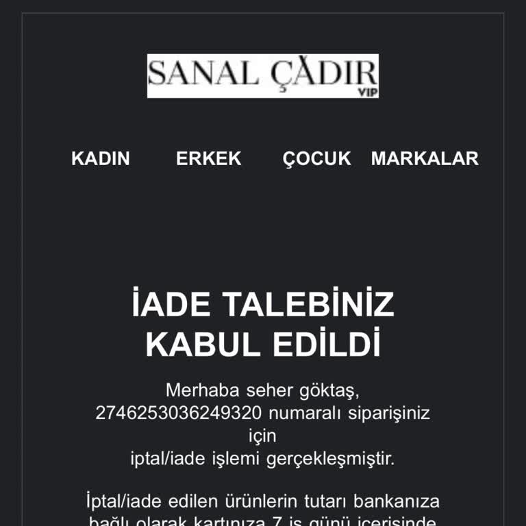 Sanal Çadır Ürün Tedarik Edilememesi Ve Usulsüz Para Kullanımı!
