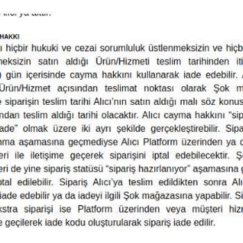 İptal Edilmeyen Sipariş: Şok Market'te Müşteri Hizmetleri Krizi