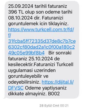 Kullanılmayan Hattın Fahiş Faturası
