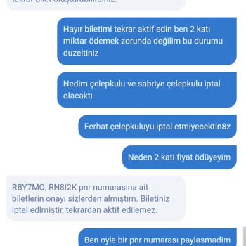 Yanlış Bilet İptali Mağduriyeti