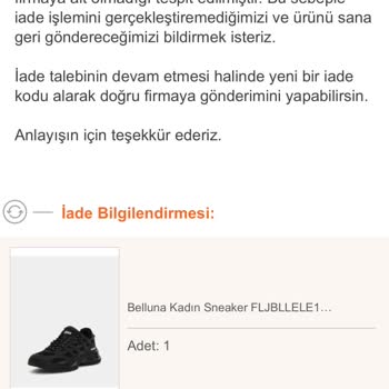 Yanlış Ürün Gönderimi Ve İade Sorunu