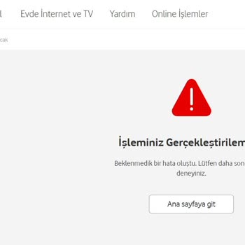Vodafone İade Talebinde Beklenmedik Hata Sorunu