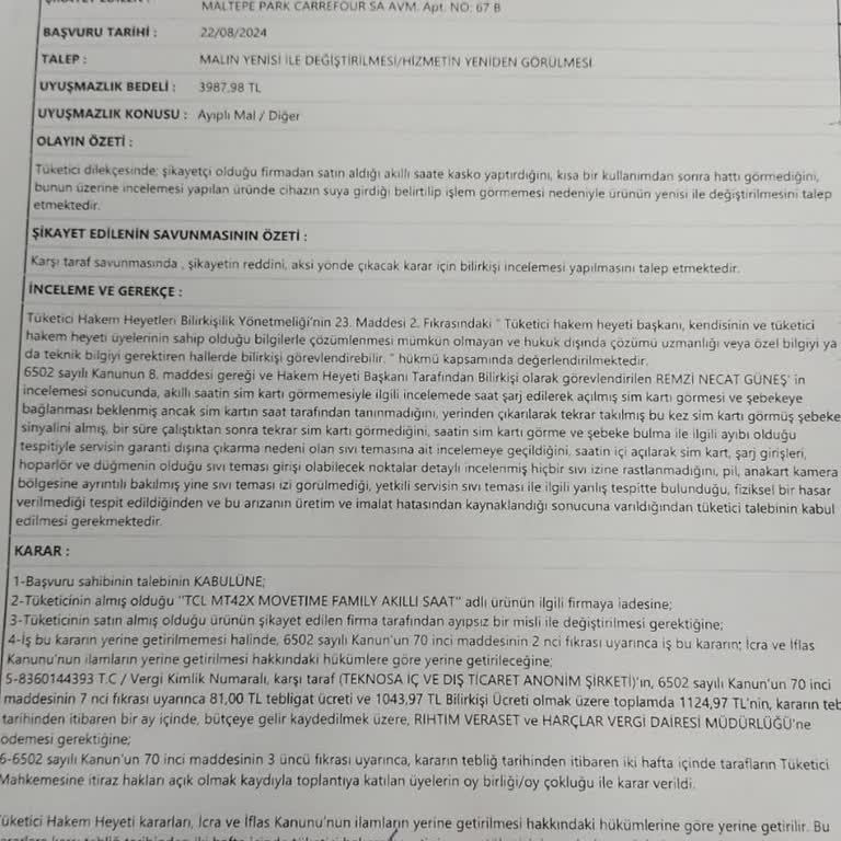 Teknosa'da Saat Değişimi Mağduriyeti