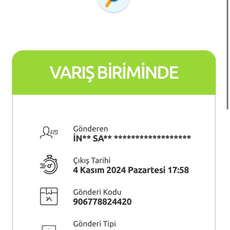 2 parça kargomdan sadece 1 i teslim edildi