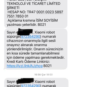 Xiaomi Robot Süpürge Servis Sürecinde Sorunlar