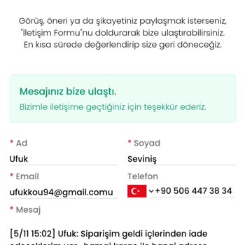 Freemen TR'den İletişim Sorunu Ve İade Zorluğu