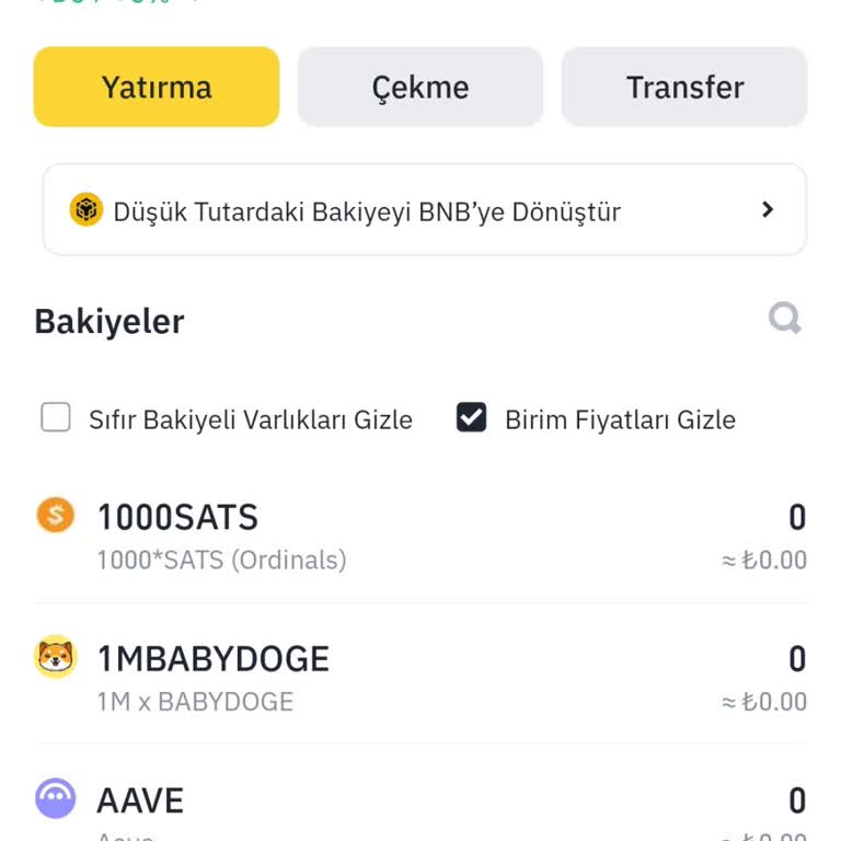 Binance TR'de Alt Coin Hesabım Sıfırlandı!