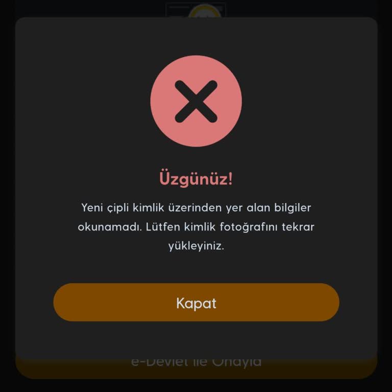 Turkcell E-Devlet Aktivasyonunda Kimlik Bilgisi Sorunu