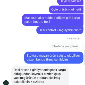 Eksik Ürün Ve İletişimsizlik Sorunu