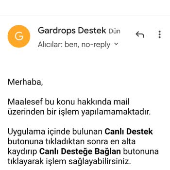 Gardrops'ta Sipariş Ve İade Sorunları