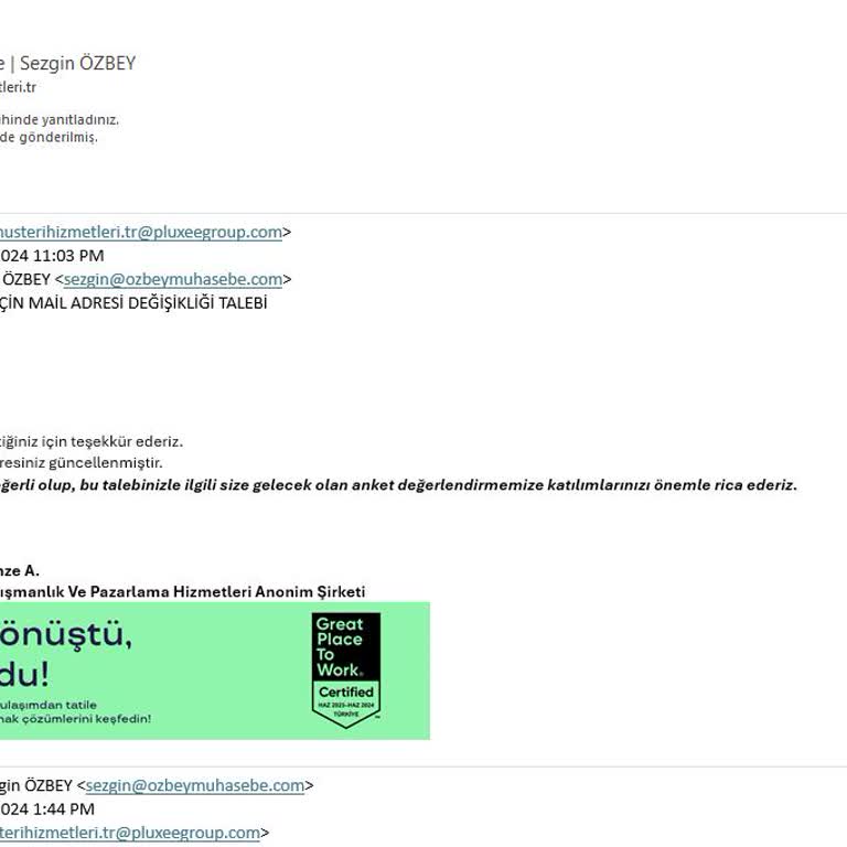 Pluxee Online Şifre Ve Mail Güncelleme Sorunu