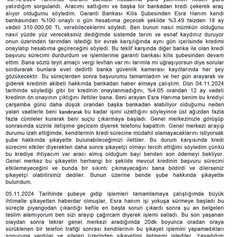 Kredi Vaadiyle Engellenen İşlem Ve Suçlu İlan Edilme