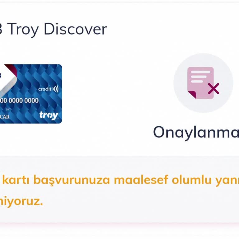 Kredi Kartı Başvurusunda Beklenmedik Red