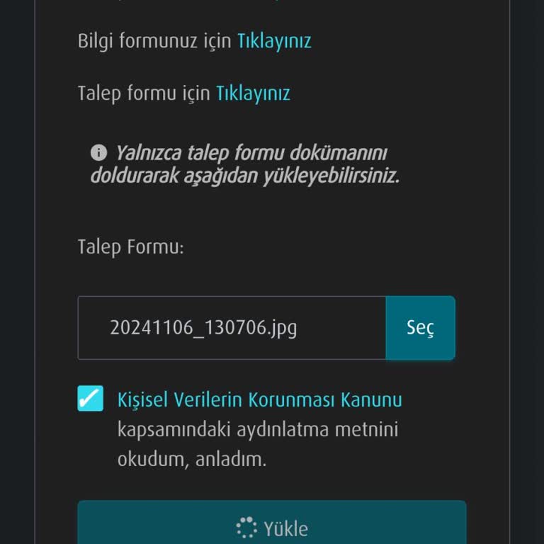 Bireysel Emeklilik Ayrılma Formu Yükleme Sorunu