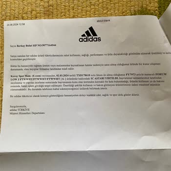 Adidas Ayakkabıda Erken Açılma Ve Garanti Sorunu