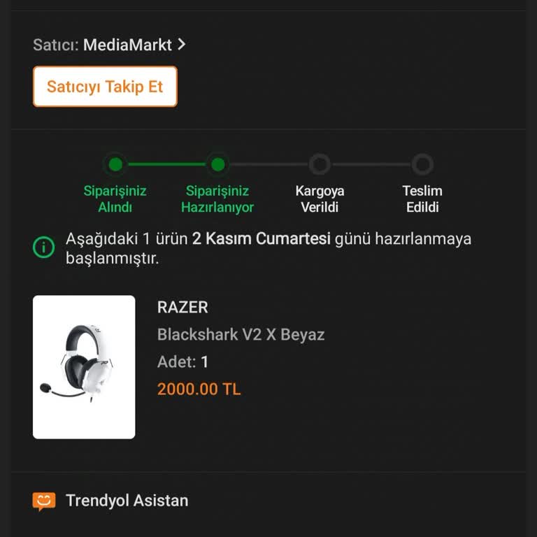 Trendyol'dan Sipariş Verdim, Kulaklık Hâlâ Kargoya Verilmedi