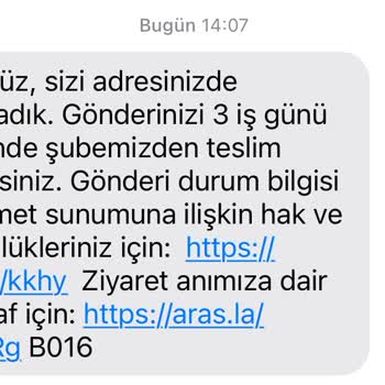 Aras Kargo Teslimat Sorunu Ve İletişim Eksikliği