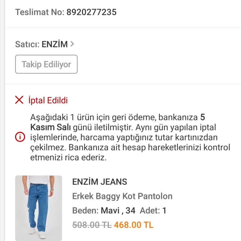 Yanlış Sipariş İadesinde Gecikme