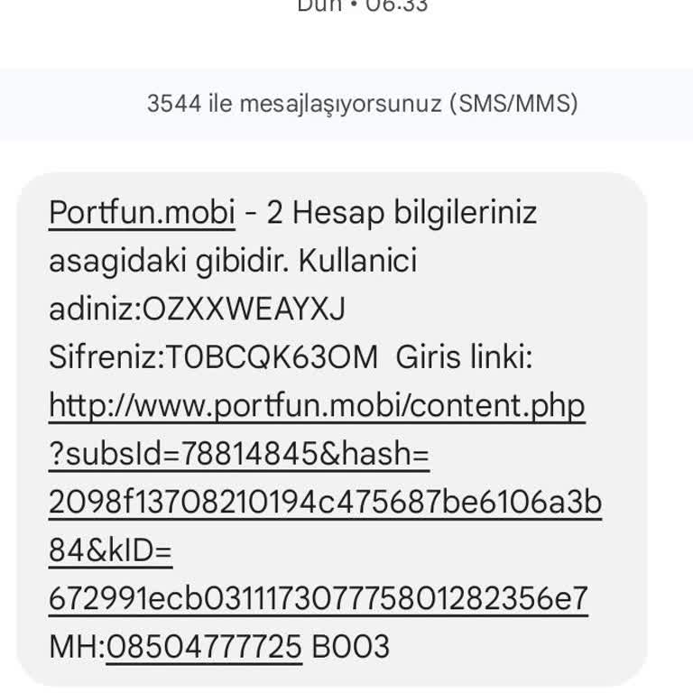 Bilinmeyen Üyelik Başlatıldı: Portfun Mobi Sorunu