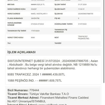 Ödenmiş Trafik Cezalarının Tekrar Düzenlenmesi