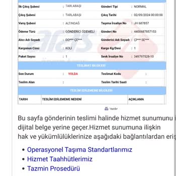 Kayıp Kargo Ve Geri Ödeme Sorunu