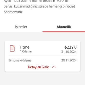 Bilinmeyen Abonelik Ücreti Ve Yetersiz Müşteri Hizmetleri