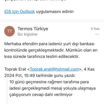 Ürün Kusurlu Ve İade Süreci Sorunlu
