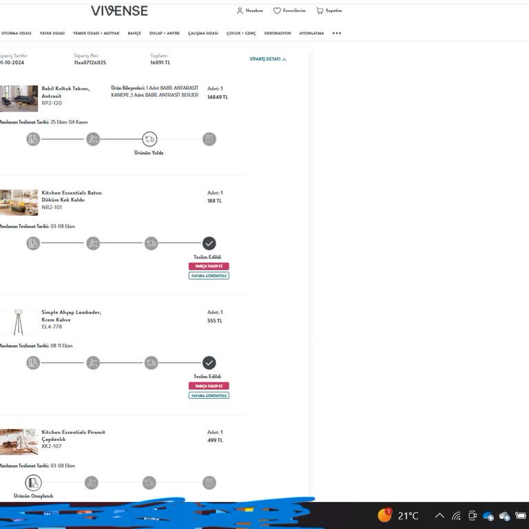 Vivense'den Beklenen Çaydanlık Gelmedi: Müşteri Hizmetleri Çıkmazı