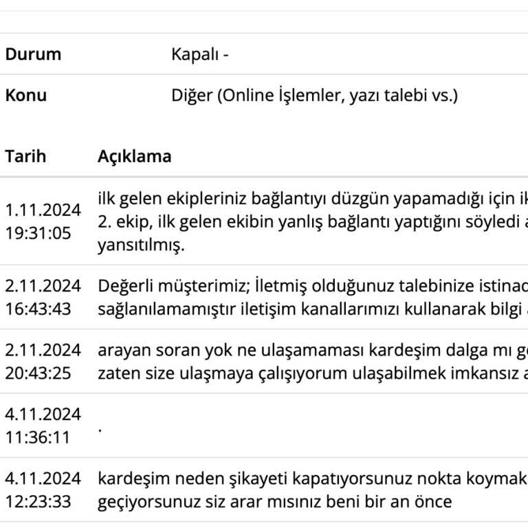 Yanlış Bağlantı Ve Müşteri Hizmetlerine Ulaşamama Sorunu