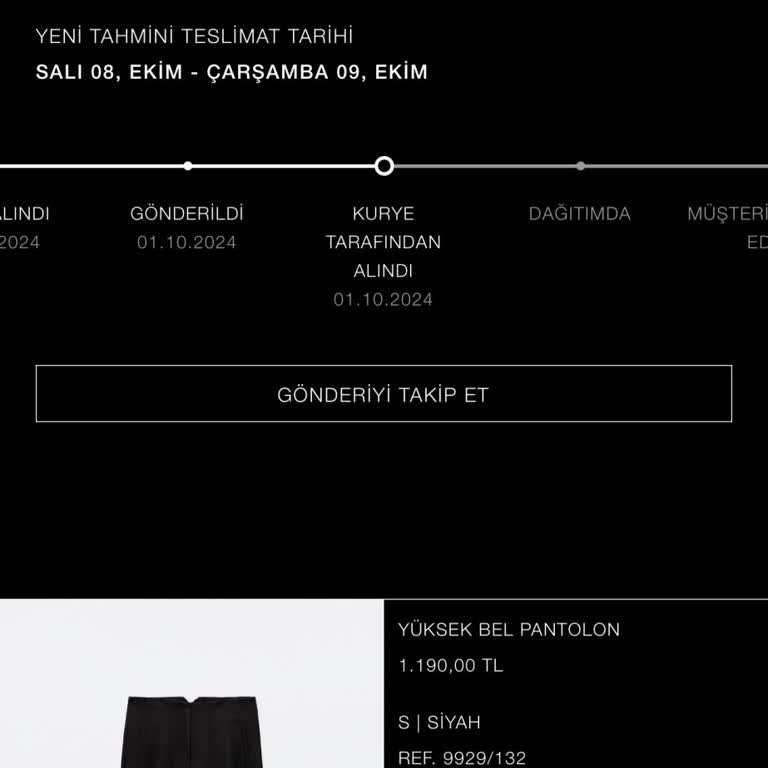 Zara'dan Sipariş Ettiğim Pantolonun Kargosu Ve İade Süreci Sorunu