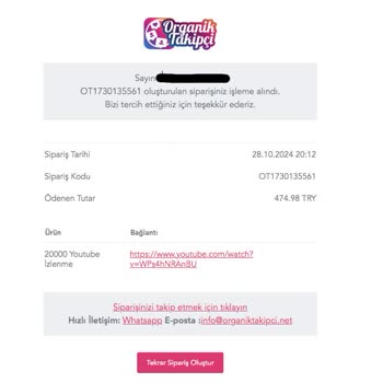Organiktakipci.net'ten Sipariş Verdim, Yanıt Yok, İade İstiyorum