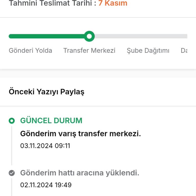 Sürat Kargo Ürünüm Ankara'da Mahsur Kaldı