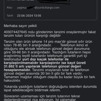 Yurtiçi Kargo'nun Yanlış Teslimatı Ve Yetersiz Tazminat Teklifi