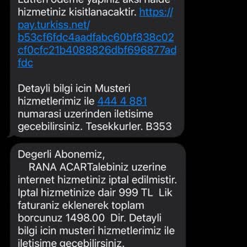Turkıss İle İletişim Sorunu Ve Haksız Faturalandırma