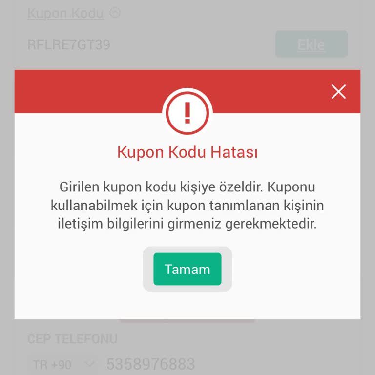 Kupon Kodu Hatası: 500 TL'lik Mağduriyet