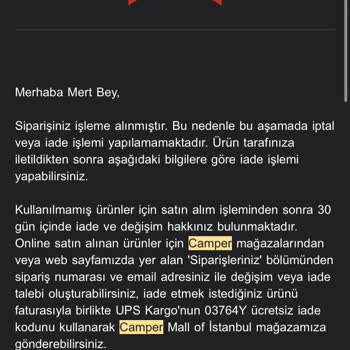 Online Siparişimde Kargo Sorunu Ve Yanıltıcı Takip Bilgisi