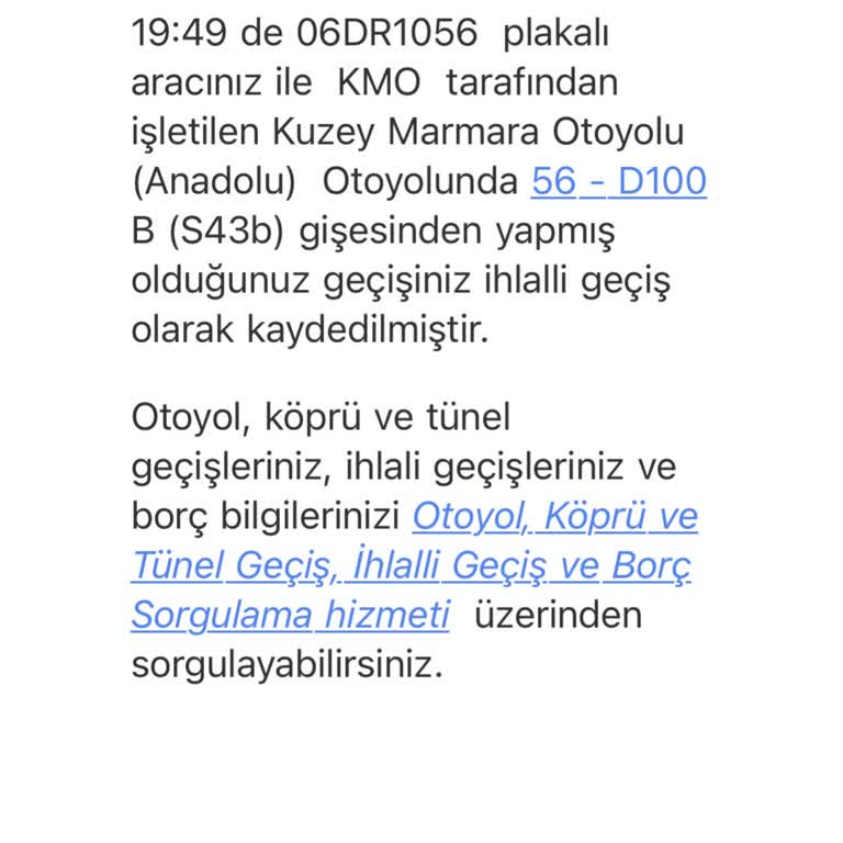 Haksız Geçiş Ücreti Ve Çözüm Bulunamayan Müşteri Hizmetleri