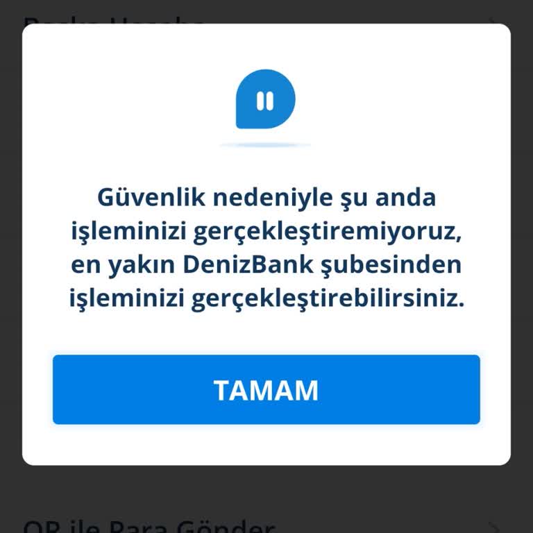 Denizbank Mobil Bankacılık Erişim Engeli Ve Şube Bloke Sorunu