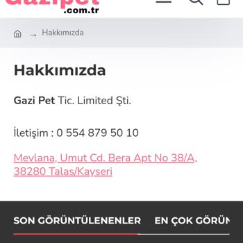 Gazi Pet Market İle İletişim Kesildi