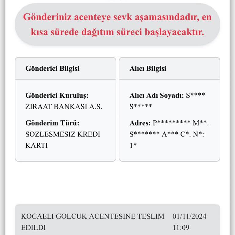 Kredi Kartı Teslimatında Gecikme Mağduriyeti